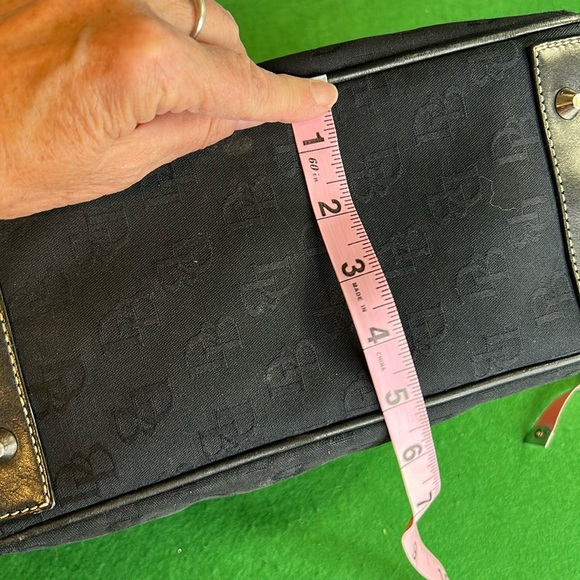 DOONEY & BOURKE SIGNATURE BLACK CANVAS SHOULDER HAND BAG TOTE #K1068110 - Picture 9 of 16